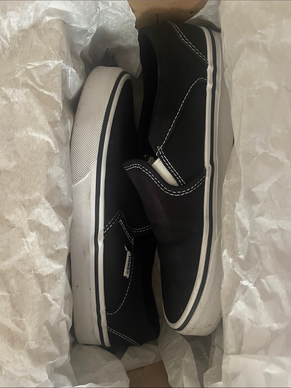 VANS Black Asher Slip-On Canvas Shoes